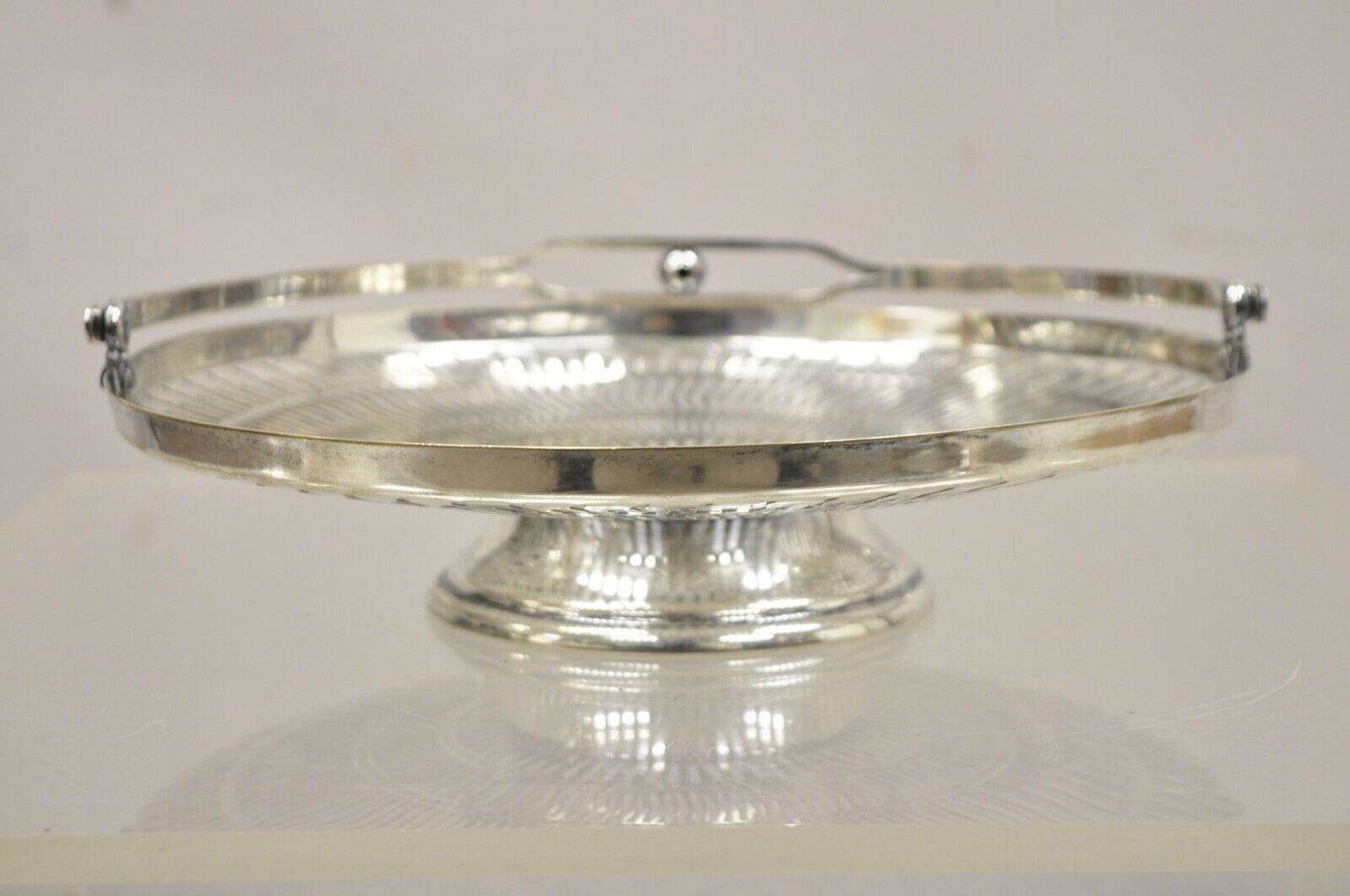 Apollo Sheffield USA Silver Plated Nickel Silver Reticulated Basket w Handle