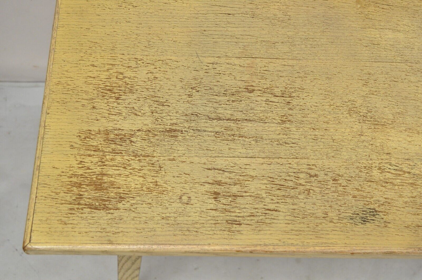 Vintage Mid Century Modern Bleached Mahogany Long Narrow Dining Potting Table