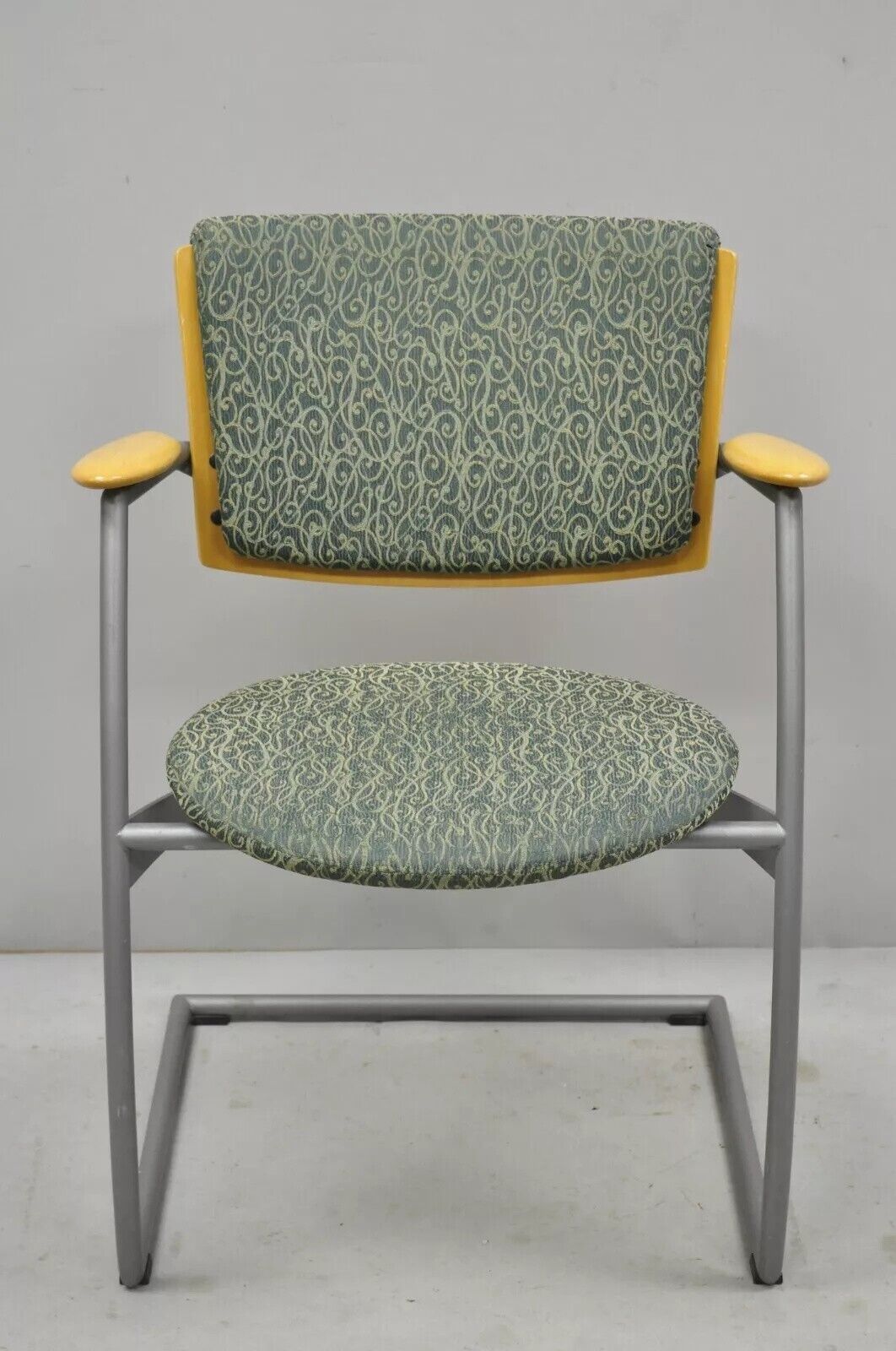 Martela Finland Post Modern Cantilever Office Lounge Arm Chairs - a Pair