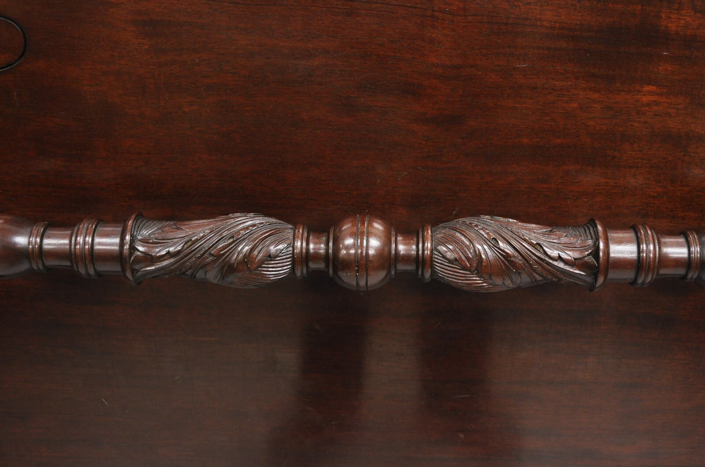 Antique Sheraton Federal Carved Mahogany Acorn Finial Twin Bed by Richter - Pair