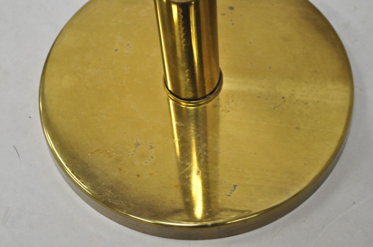 Hollywood Regency Modern Brass Glass Champagne Wine Chiller Ice Bucket on Stand
