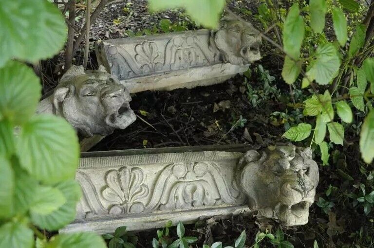 19th C. Terracotta Lion Head Regency Style Building Garden Architectural Element