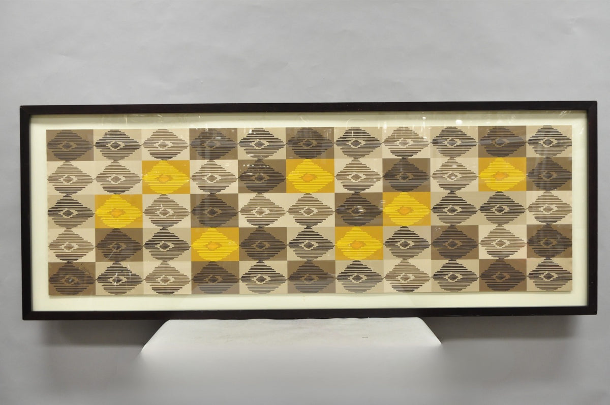 Contemporary Modern Melissa Wood Ikat Abstract Large 80" Glicees Print Wall Art