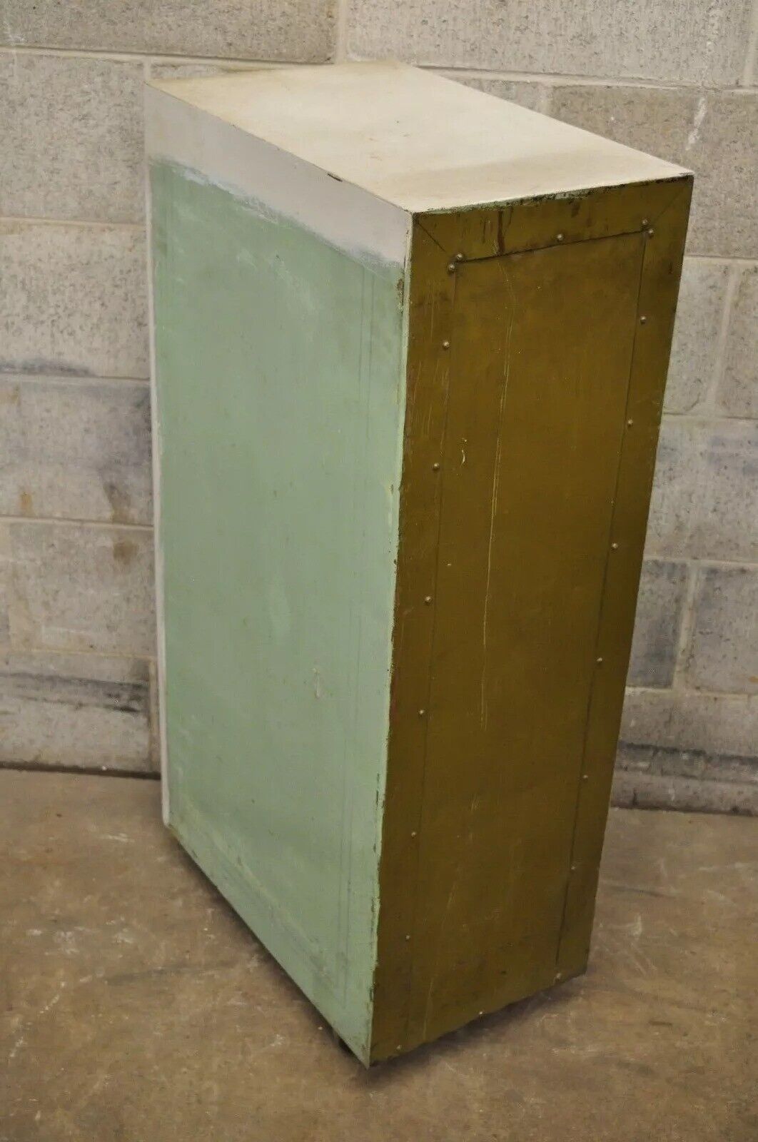 Vintage Industrial Rolling Steel Metal Deep File Cabinet Banker Letter Storage A