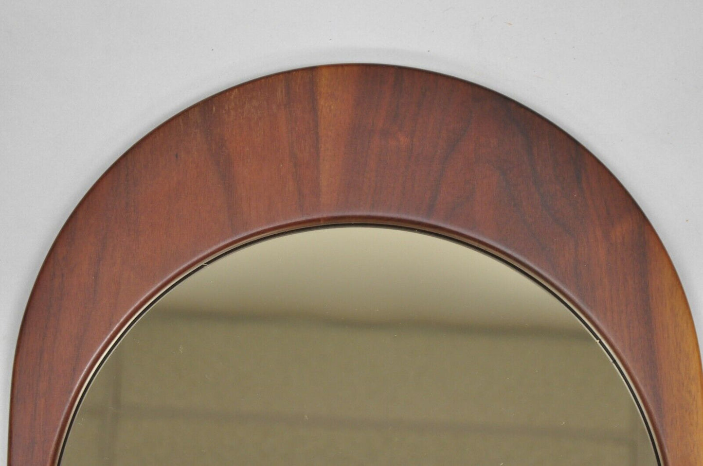 Mid Century Danish Modern Sculpted Teak Wood Mirrors - 3 pc Set