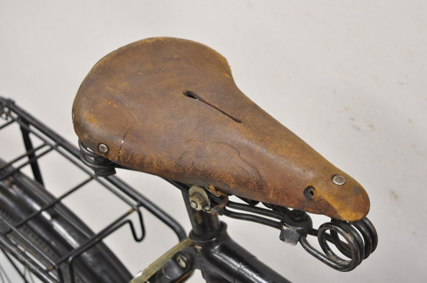 Antique WWII Swiss Army 1945 MO-05 Military Bicycle Bike with Leather Frame Pack