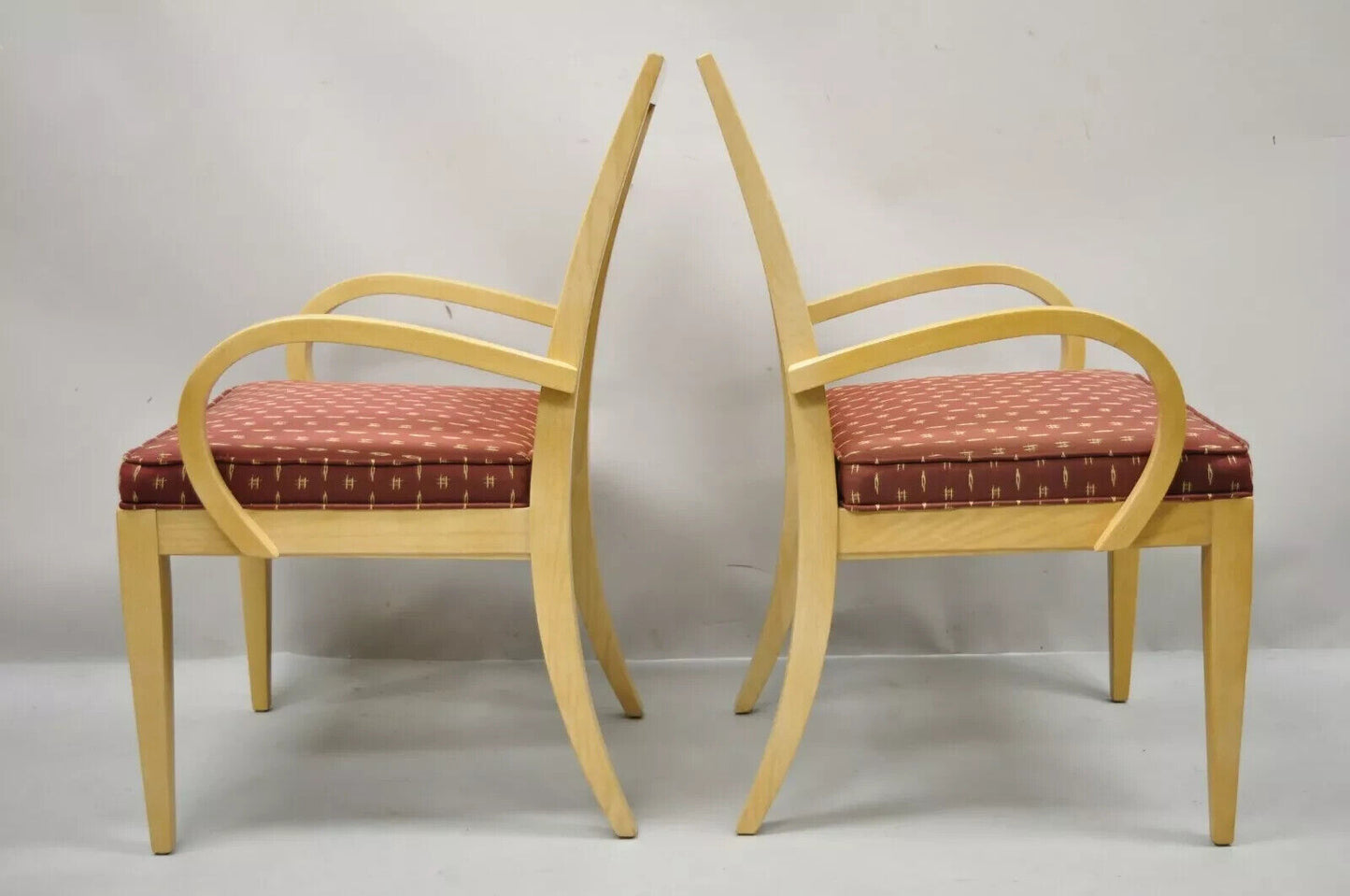 Drexel Heritage Studio Contemporary Modern Blonde Wood Dining Set Table 4 Chairs