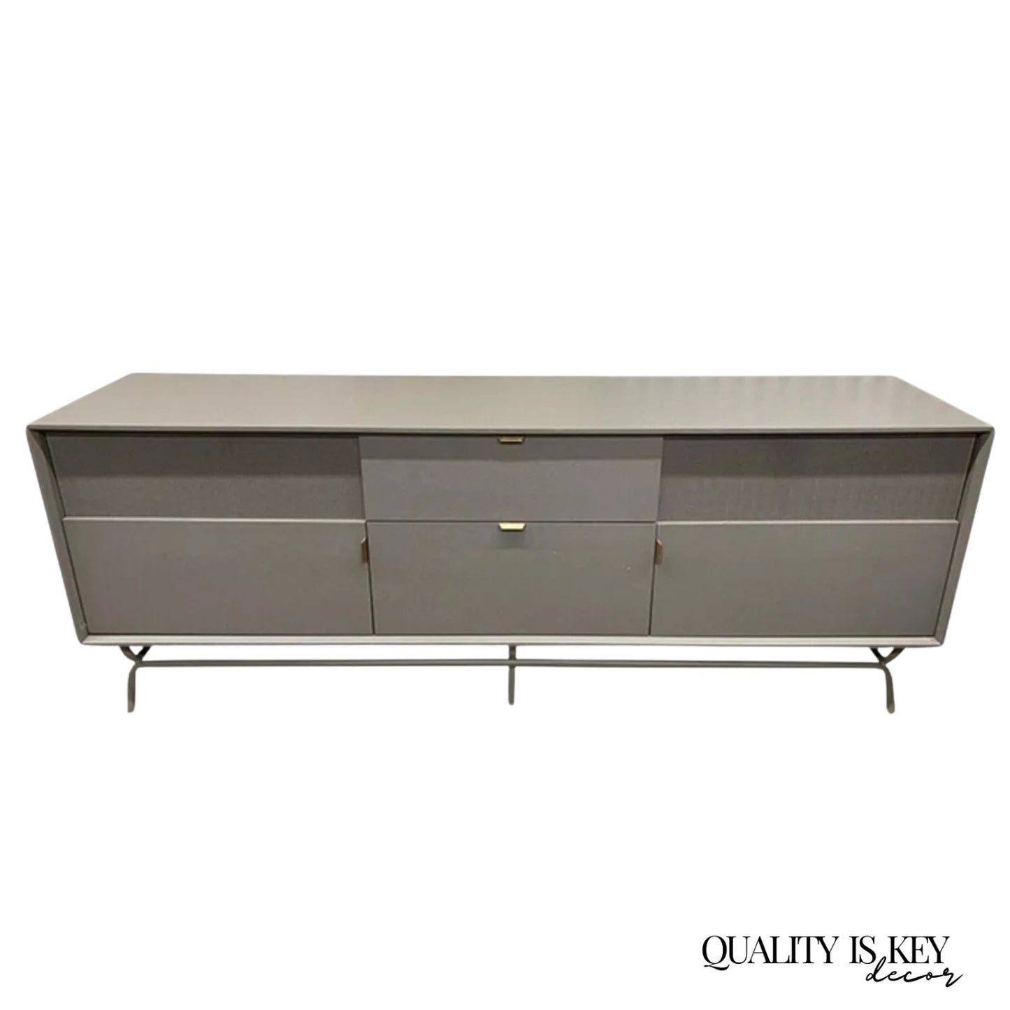 "Dang" by Blu Dot 2 Door 2 Drawer Grey Media Stand Console Credenza Cabinet