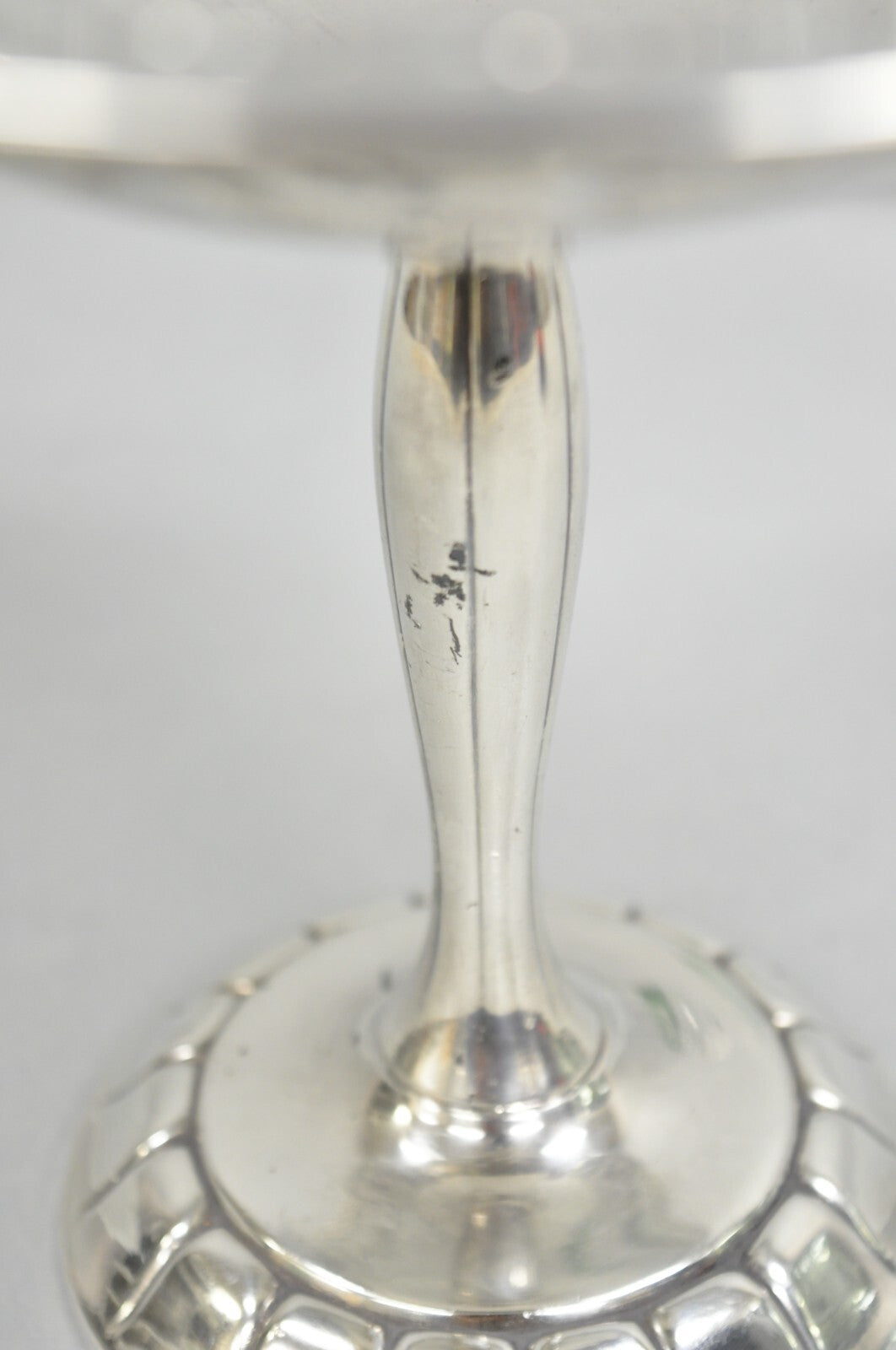 Antique Victorian Floral Repousse WMA Rogers Silver Plated Footed Compote Dish