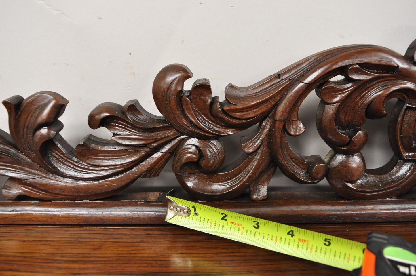 Antique Victorian Rosewood Marble Top Mirror Sideboard Buffet attr. John Jelliff