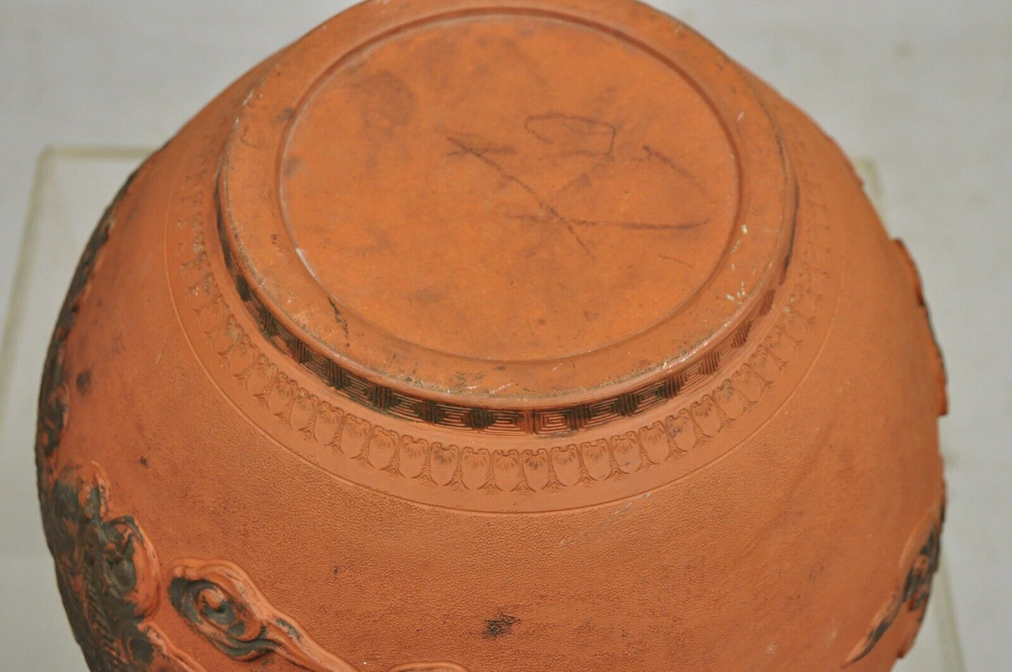 Vintage Japanese Tokoname Ware Dragon Jardiniere Terracotta Cachepot Vase