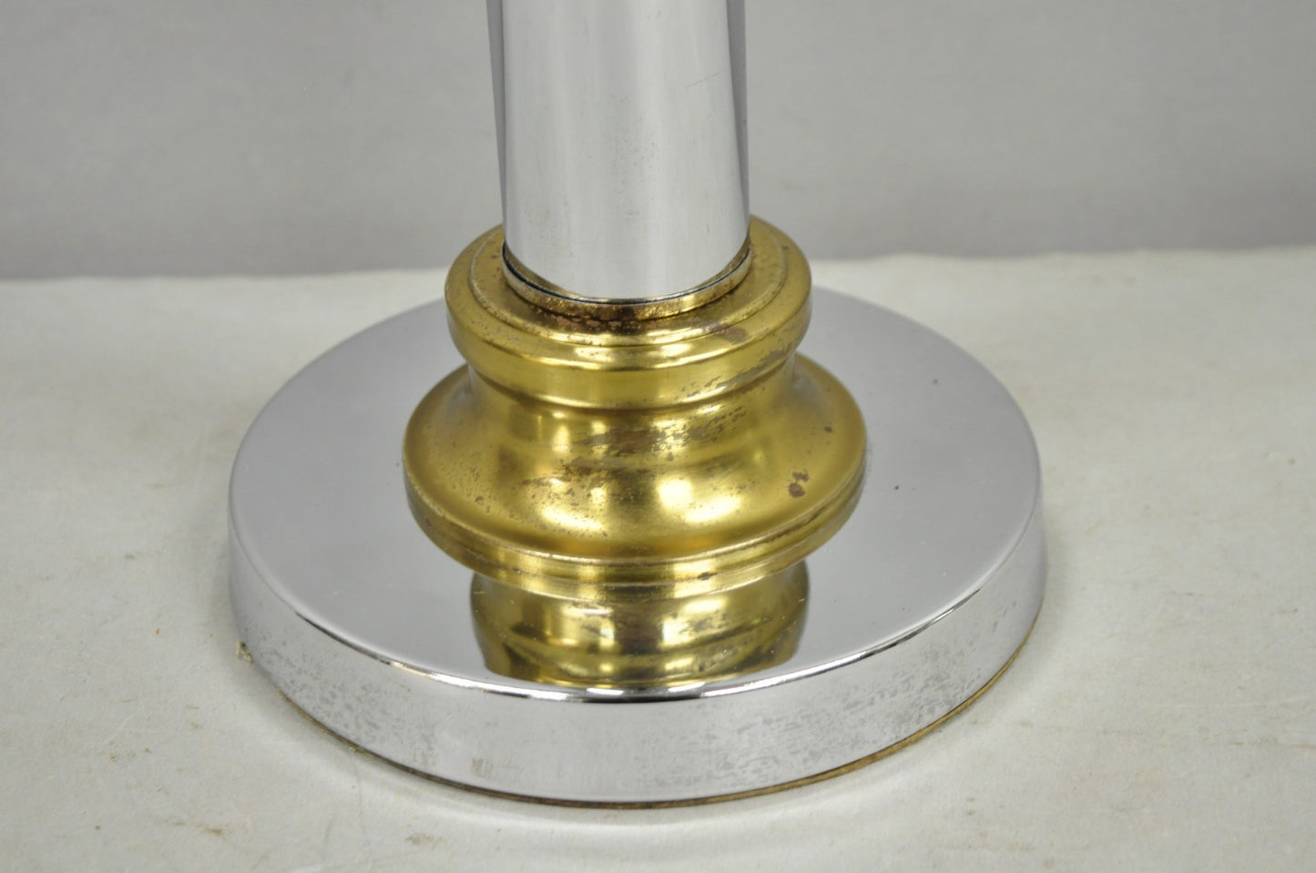 Vintage Mid Century Modern Chrome Ball & Column George Kovacs Style Table Lamp