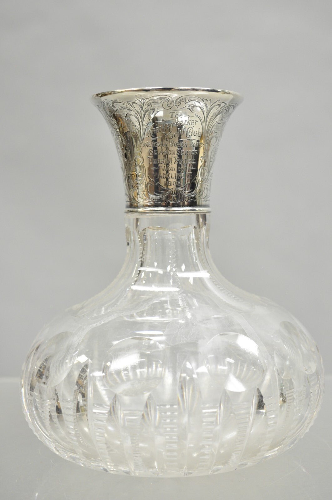 Knickerbocker Yacht Club 1905 Power Boats Trophy Gorham Sterling Silver Decanter