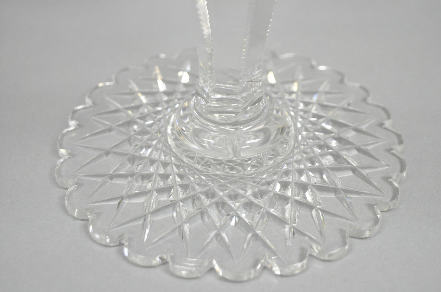 Antique Brilliant Cut Crystal Glass Candy Compote Pedestal Nut Dish - a Pair