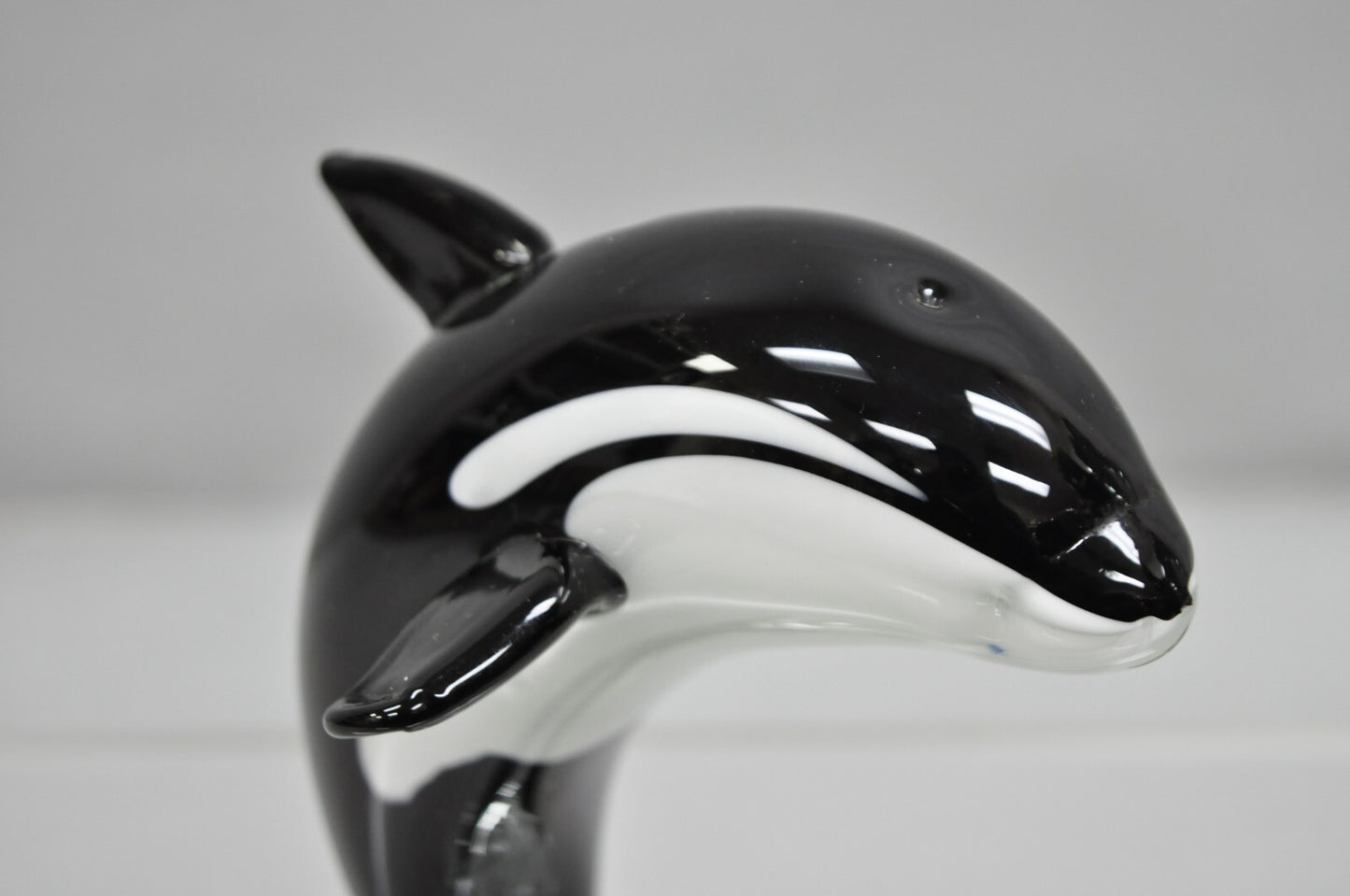 Vinci by Dynasty Glass 9" Modern Orca Killer Whale Sculpture