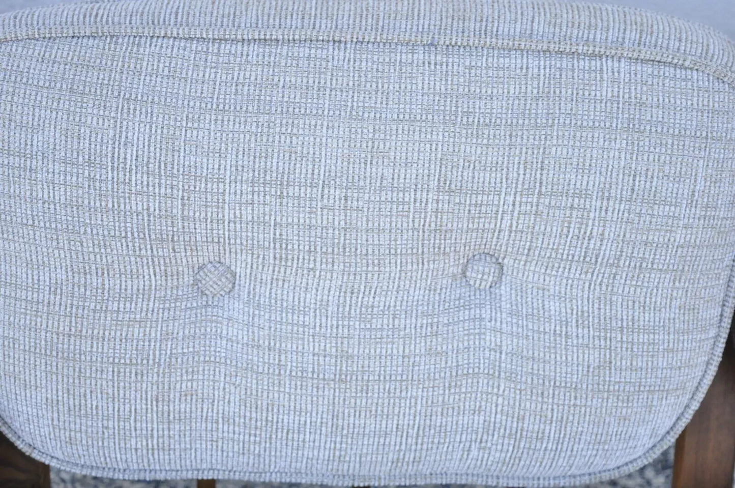 Mid Century Modern Sculpted Walnut Two Part Four Seat Sectional Sofa - 2 Pieces