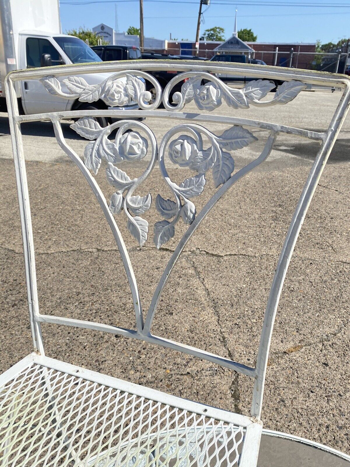 Russell Woodard Orleans Pattern Wrought Iron Patio Garden Dining Set - 5 Pc Set