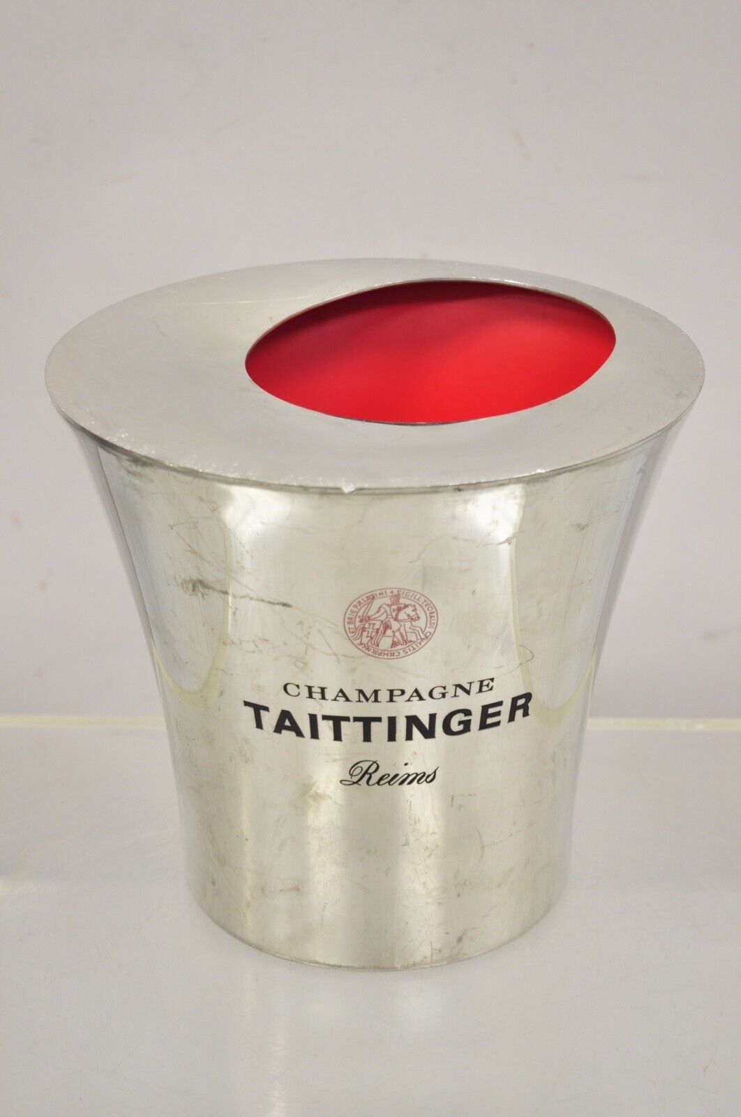 Taittinger Reims French Polished Aluminum Champagne Chiller Ice Bucket by Etain