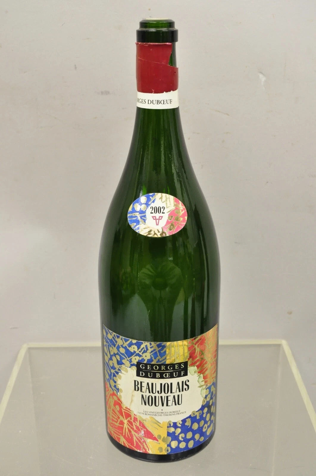2002 George Duboeuf Beaujolais Nouveau Vtg Display Dummy Wine Champagne Bottle
