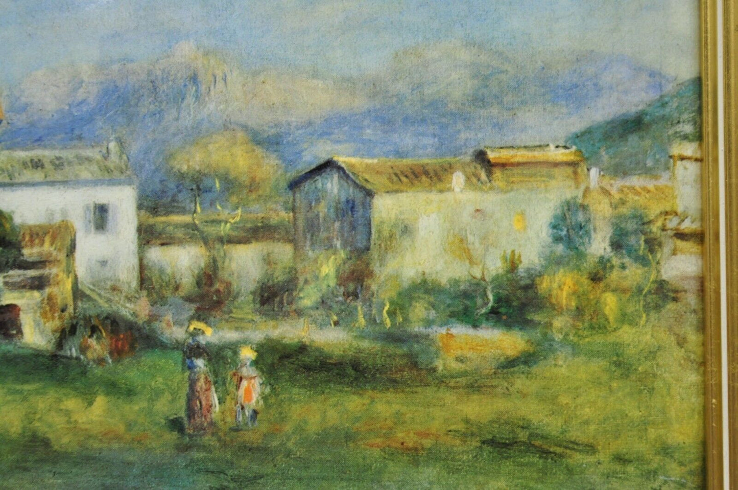 Helca Martele A La Main Hammered Enamel Painting Renoir Vue de Cagnes