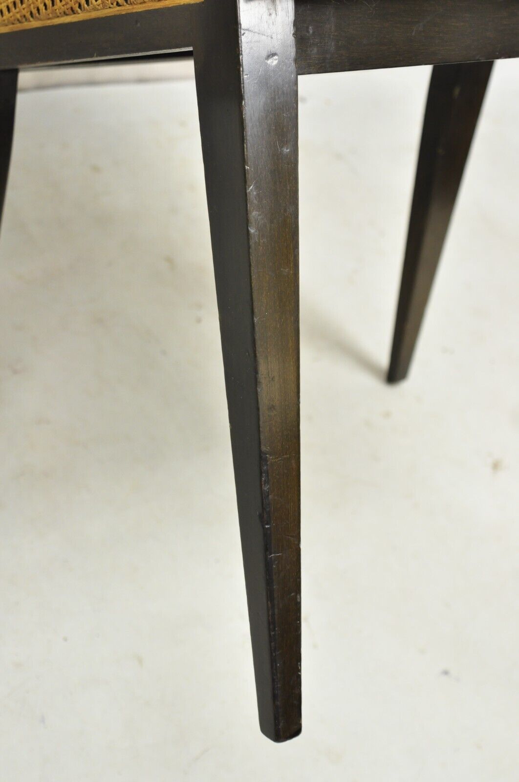 Vintage Harvey Probber Mid Century Modern Ebonized Cane Hiprest Side Chair