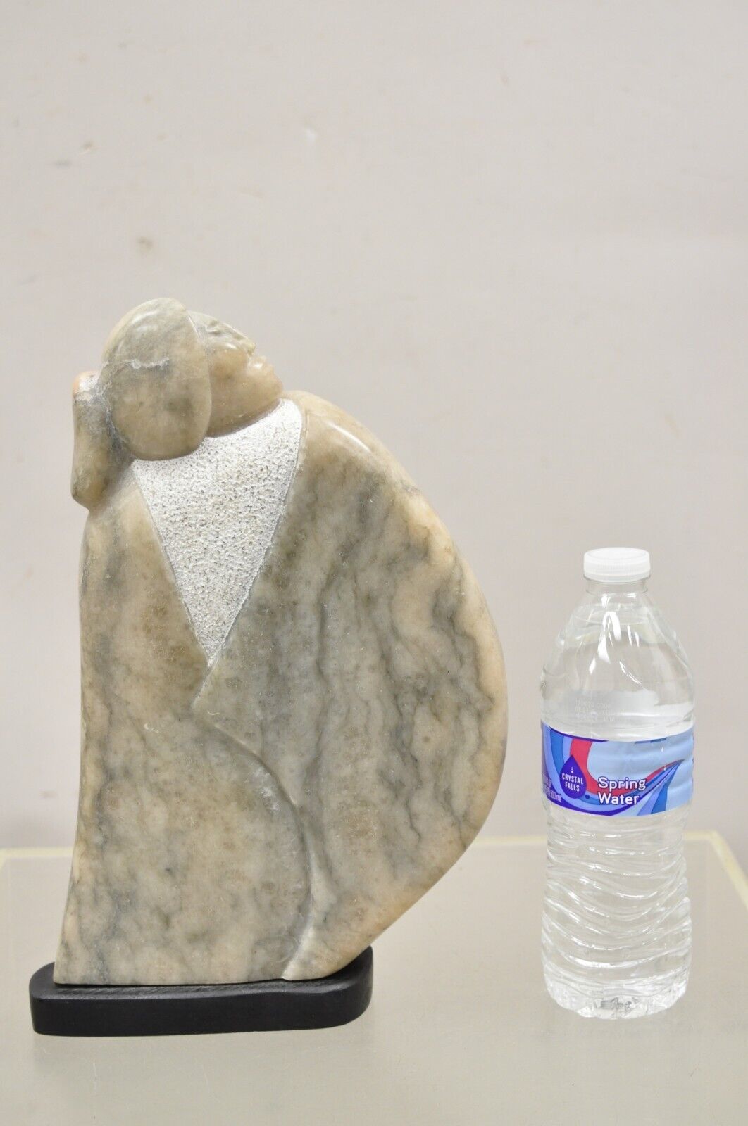Ned Archuleta Native American Figural Woman Alabaster Sculpture