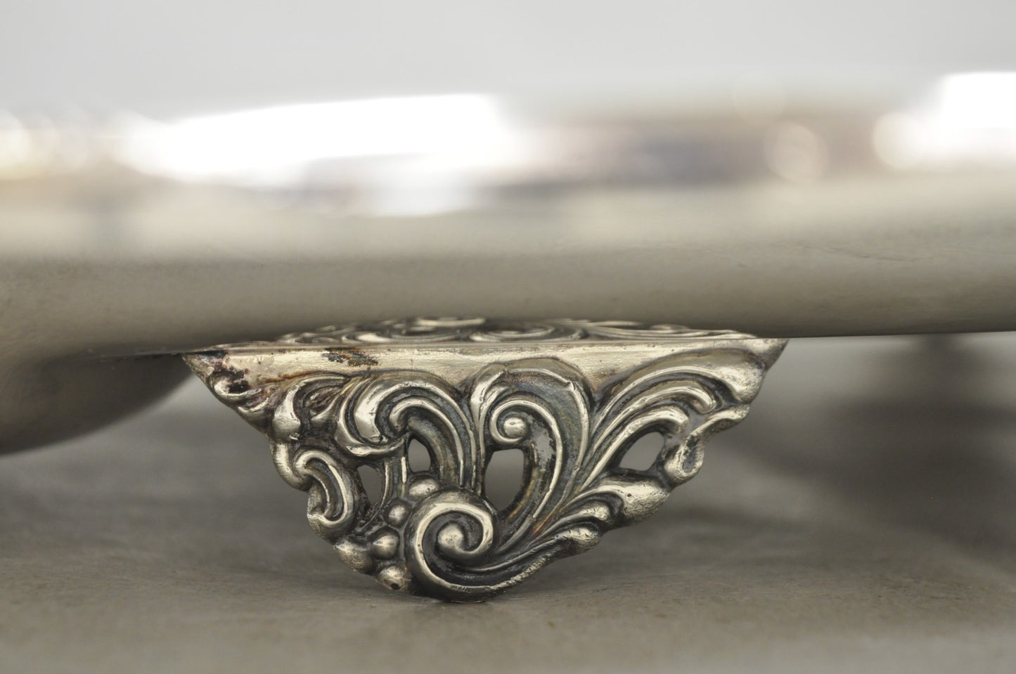 Vintage Amston Victorian Silver Plated Meat Cutlery Oval Serving Platter Tray