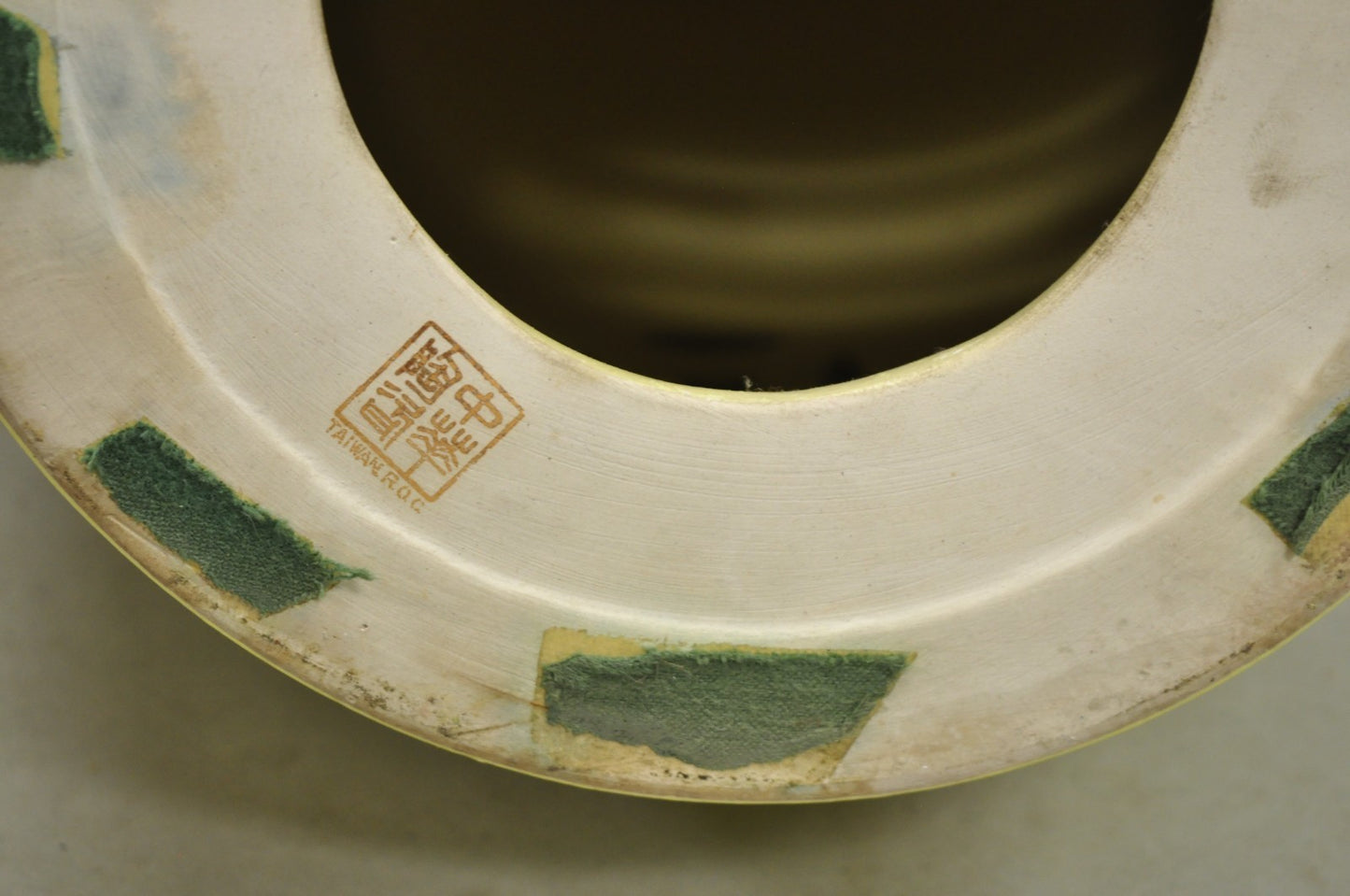 Vintage Chinese Chinoiserie Yellow Porcelain Ceramic Garden Seat w Painted Birds