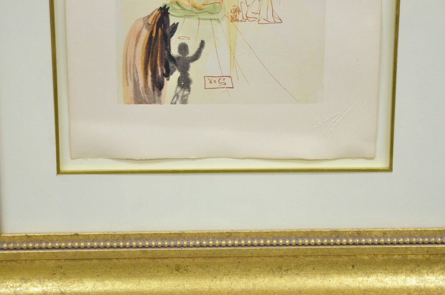 Vintage Salvador Dali Divine Comedy The Triumph of Christ and the Virgin Framed