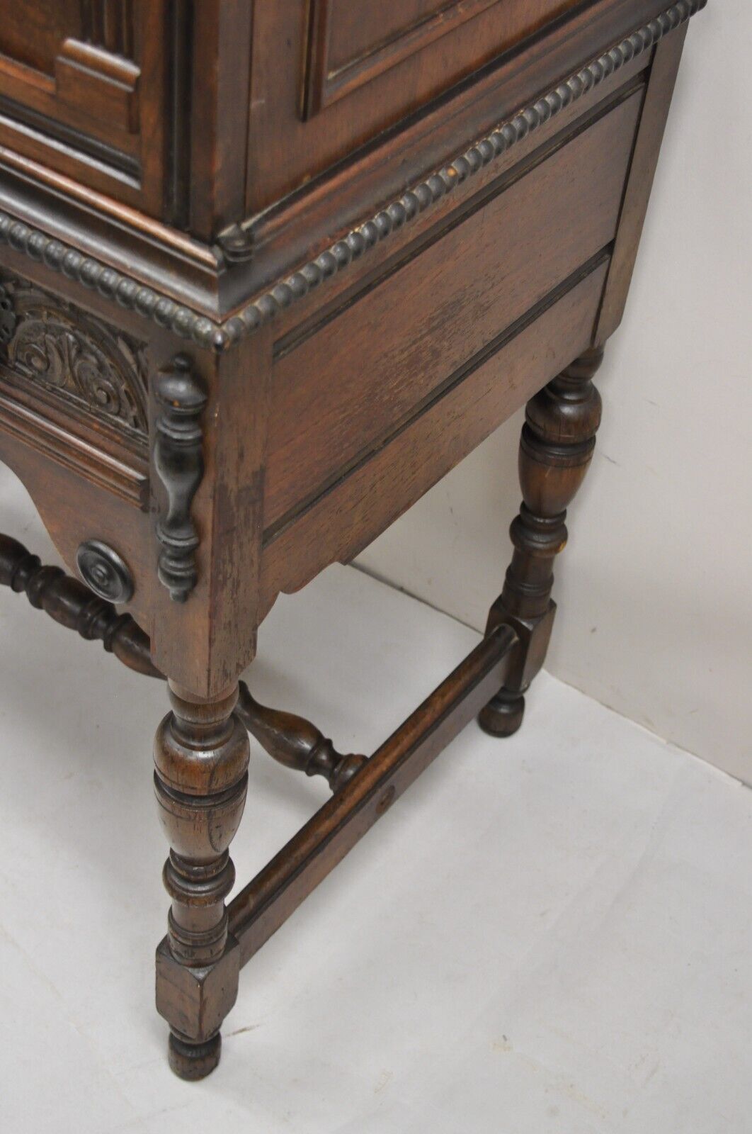Antique William and Mary Style Walnut Small Radio Cabinet by Radio Art Cabinets