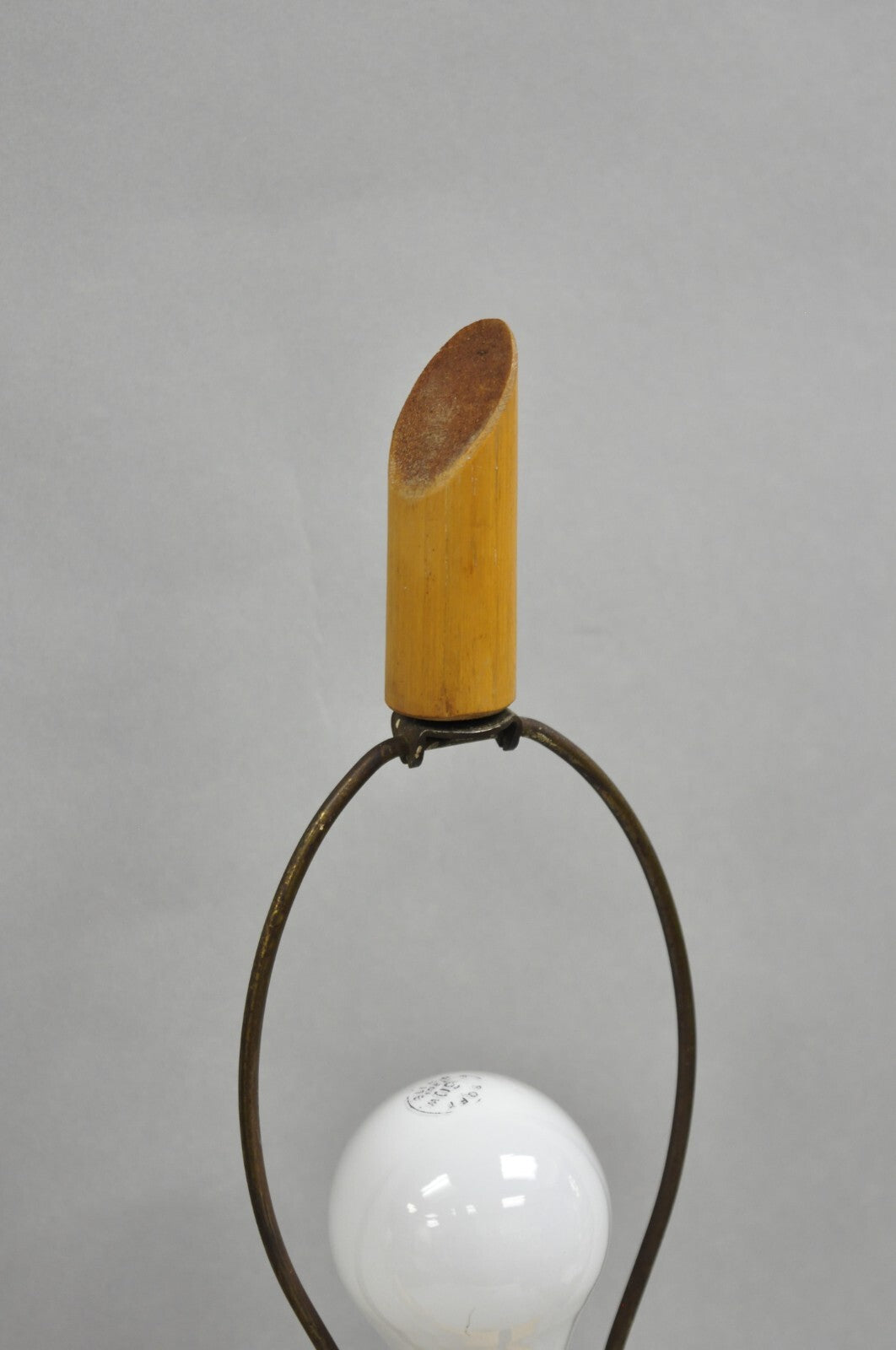 Vinatge Mid Century Modern Bentwood Bamboo Tiki Rattan Hoop Table Lamps - a Pair