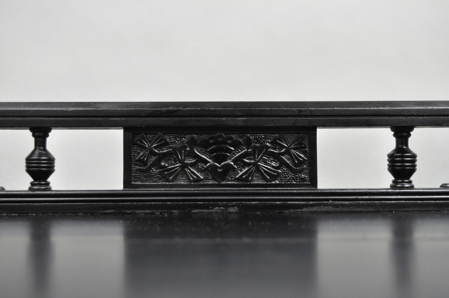 Antique Victorian Aesthetic Movement Black Ebonized Music Stand Side Table