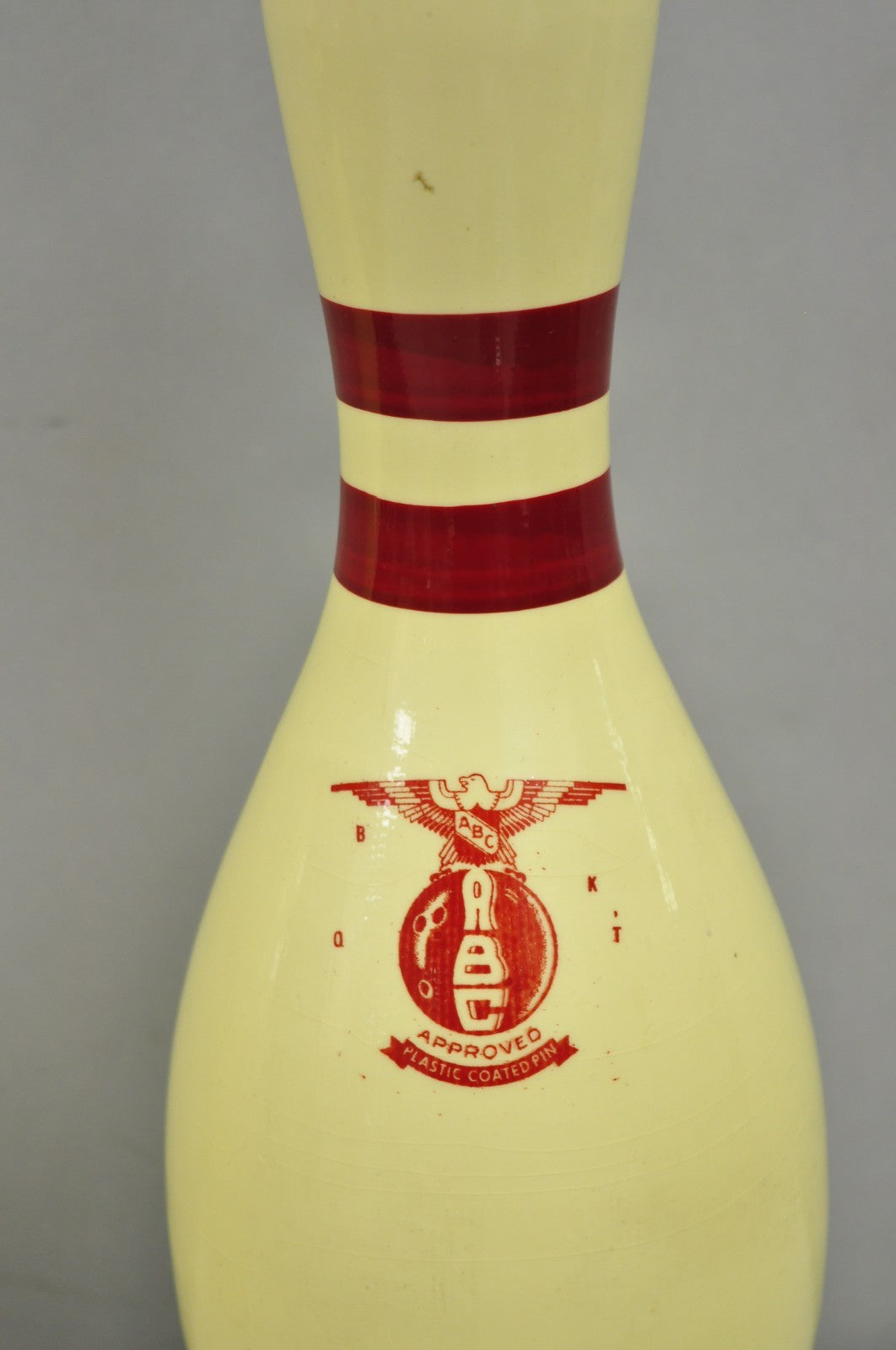 Vintage Mid Century Modern Bowling Pin Man Cave Game Room Table Lamps - a Pair