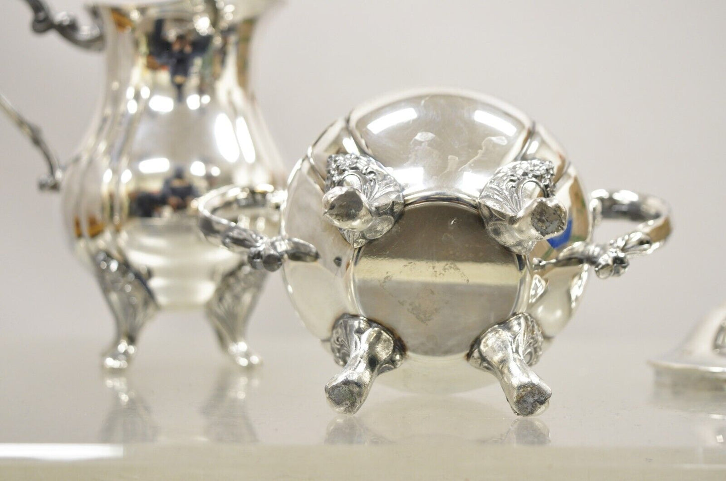 Antique English Victorian Silver Plated Coffee Tea Set - 4 Pc Set