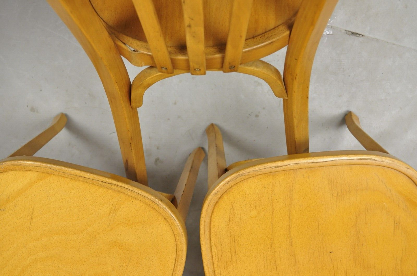Vintage Baumann 83 Parisian Bistro Bentwood Dining Chairs - Set of 6