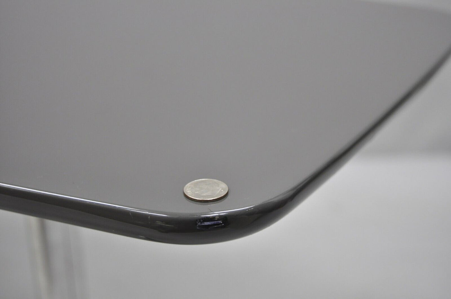 Minotti Italian Modern Surfboard Coffee Table with Chrome Steel Legs