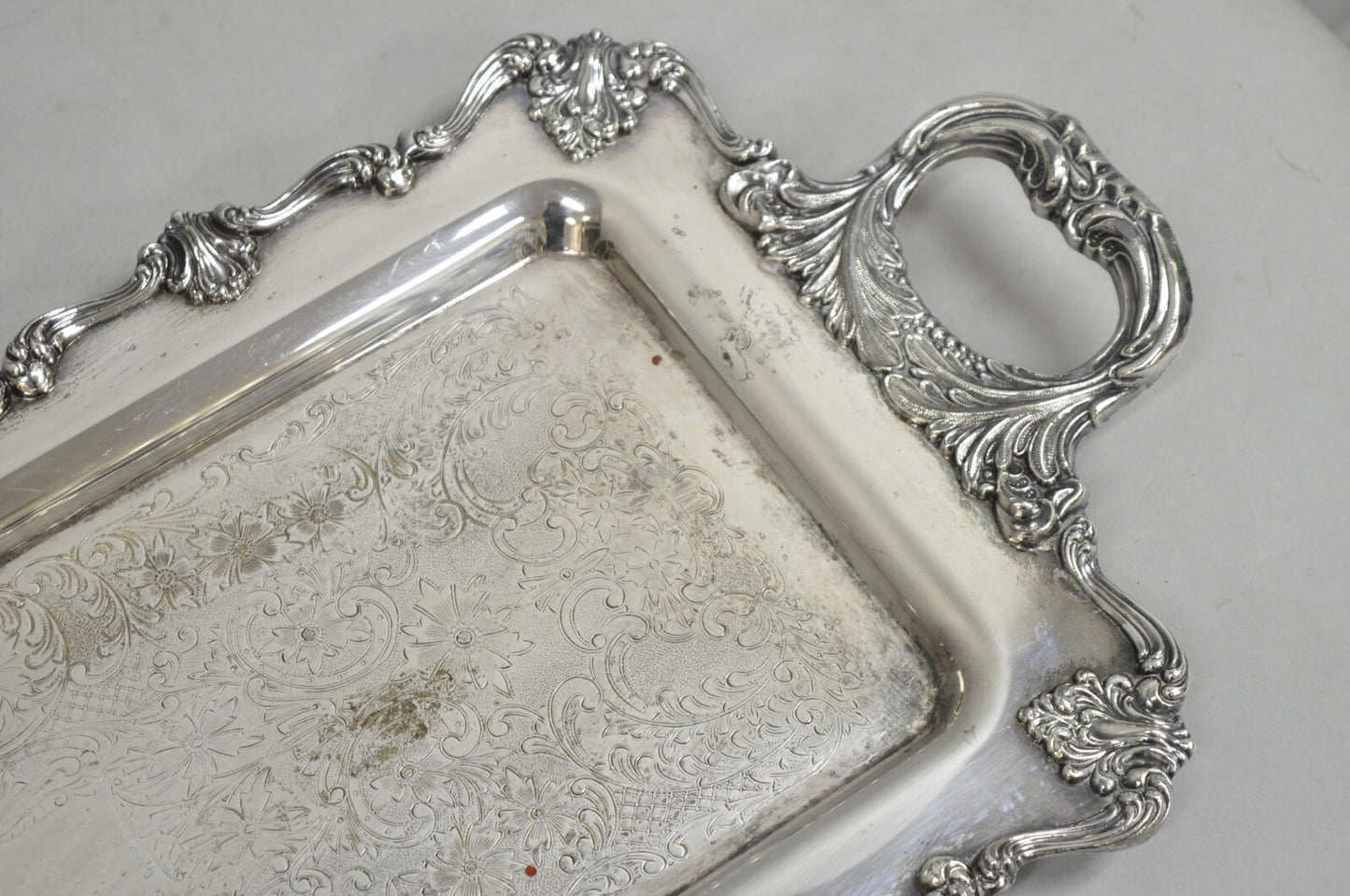 W&S Blackinton Victorian Silver Plated Narrow Serving Platter Dish Bar Tray