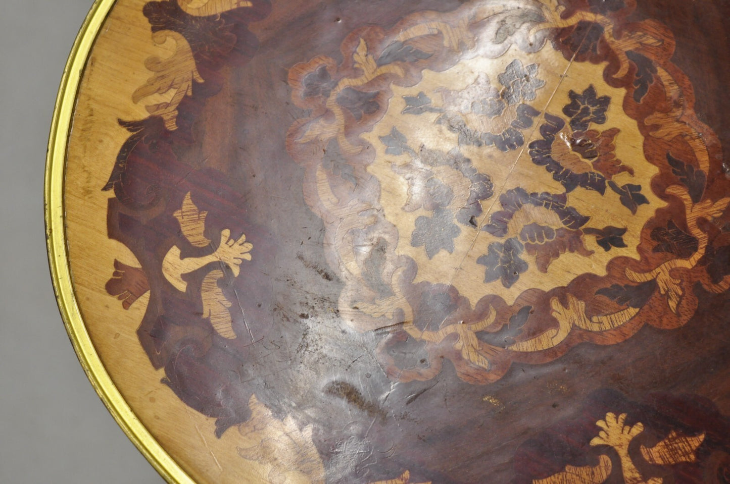 Vintage French Louis XVI Style Bronze Rams Head Ormolu 3 Tier Round Side Table