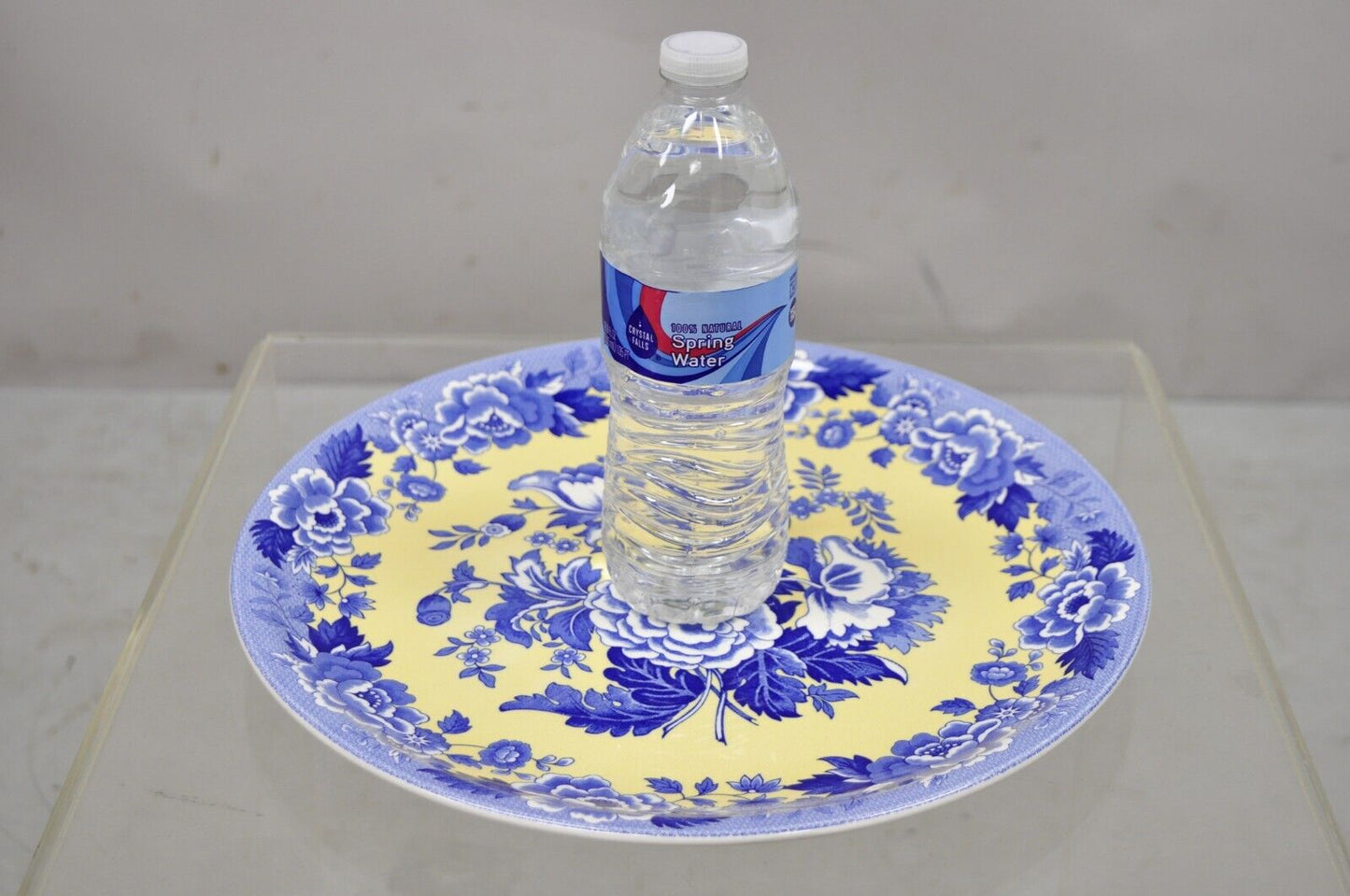 Spode 13" Garden Collection Flowers Poppy Blue Yellow Platter Plate