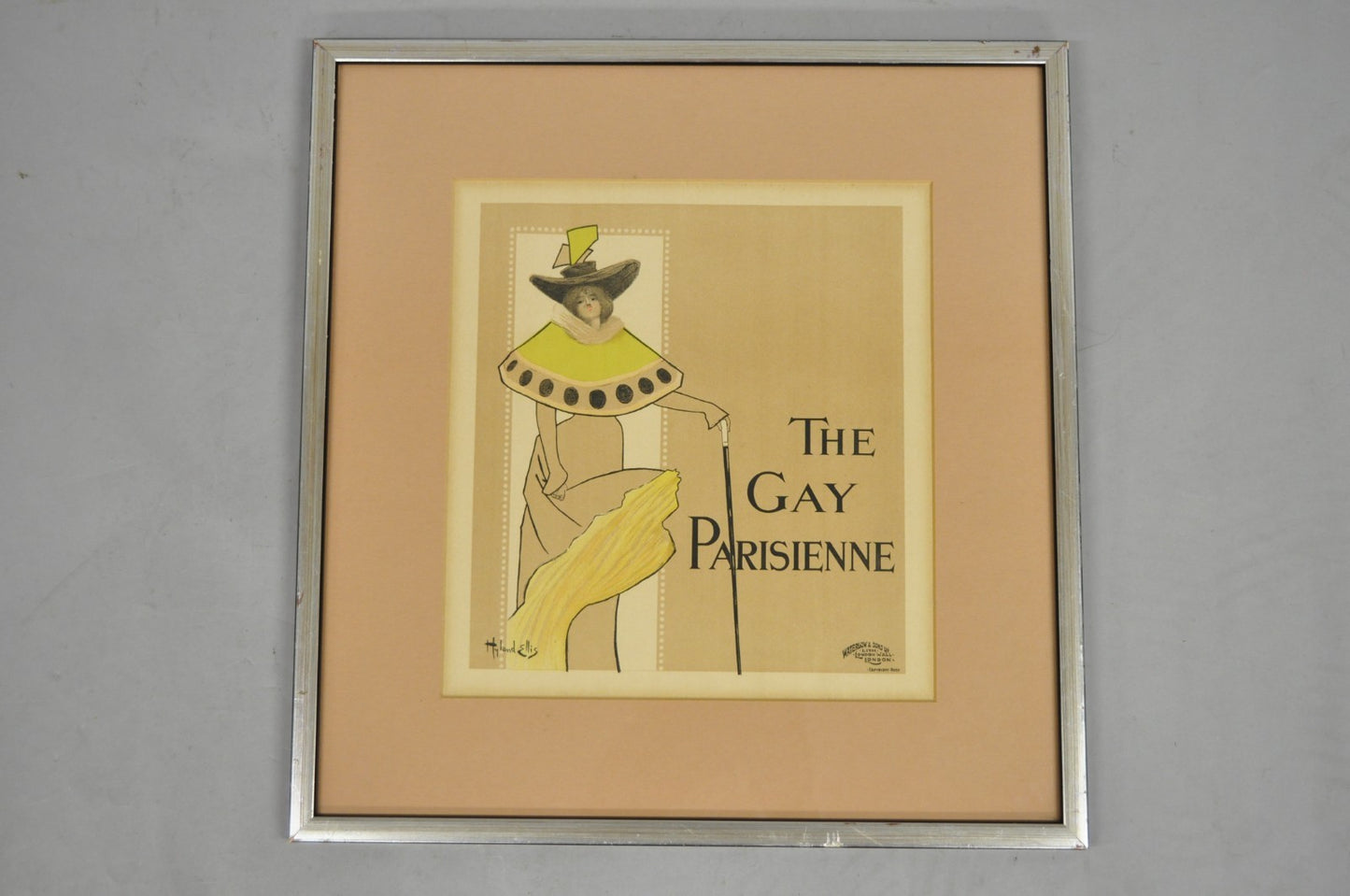Hyland Ellis "The Gay Parisienne" Framed Lithograph Print Les Maitres de lAffice