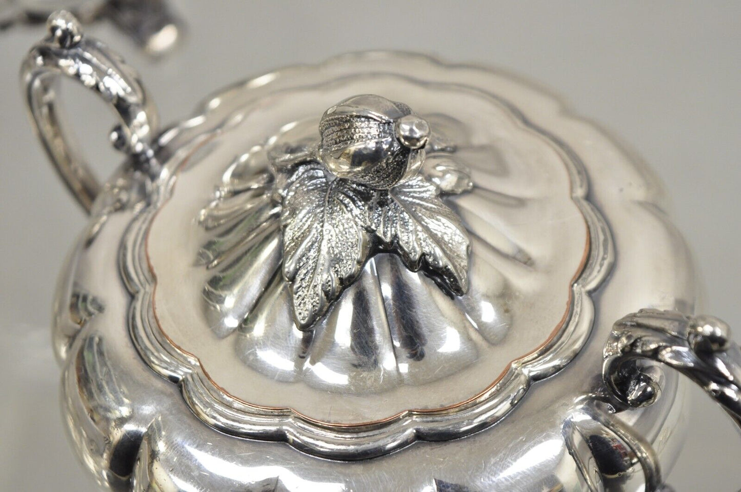 Old English Melon Community Plate Silver Plated Coffee Tea Set - 2 Pc Set
