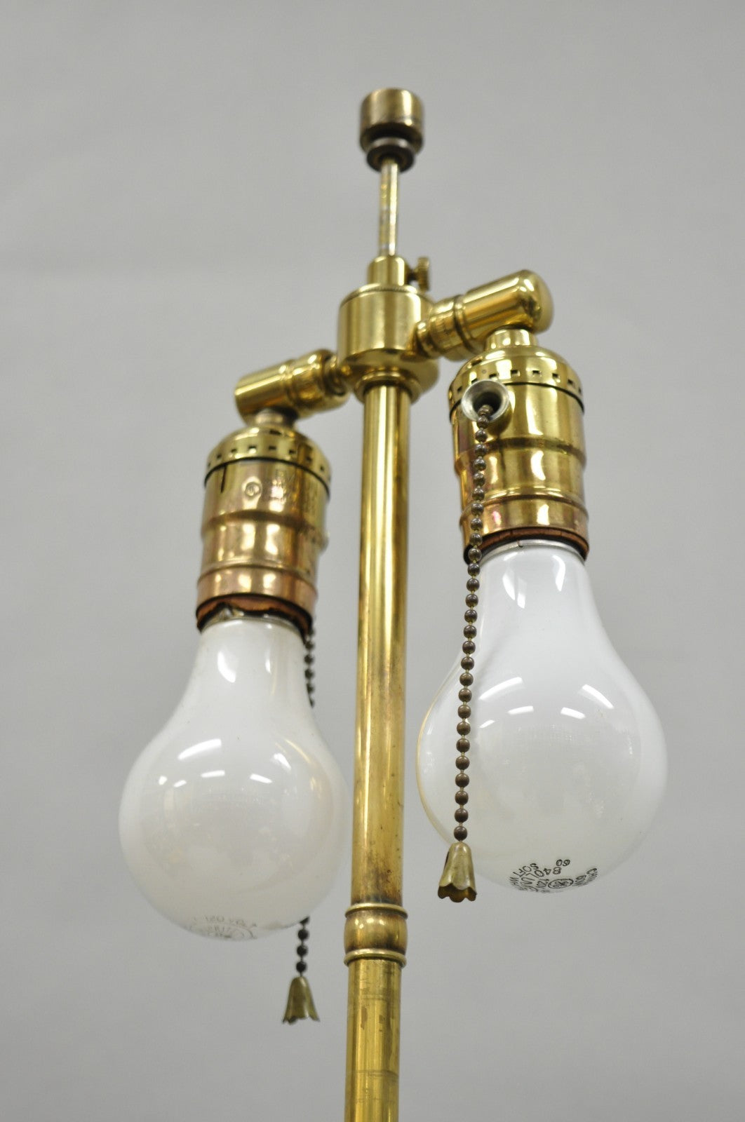 Vintage Maison Jansen Style Neoclassical Steel and Brass Adjustable Floor Lamp