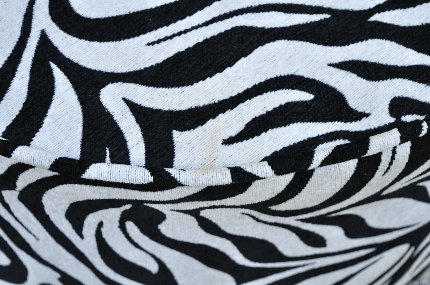 Modern Zebra Pattern Upholstered Round Swivel Club Lounge Chair
