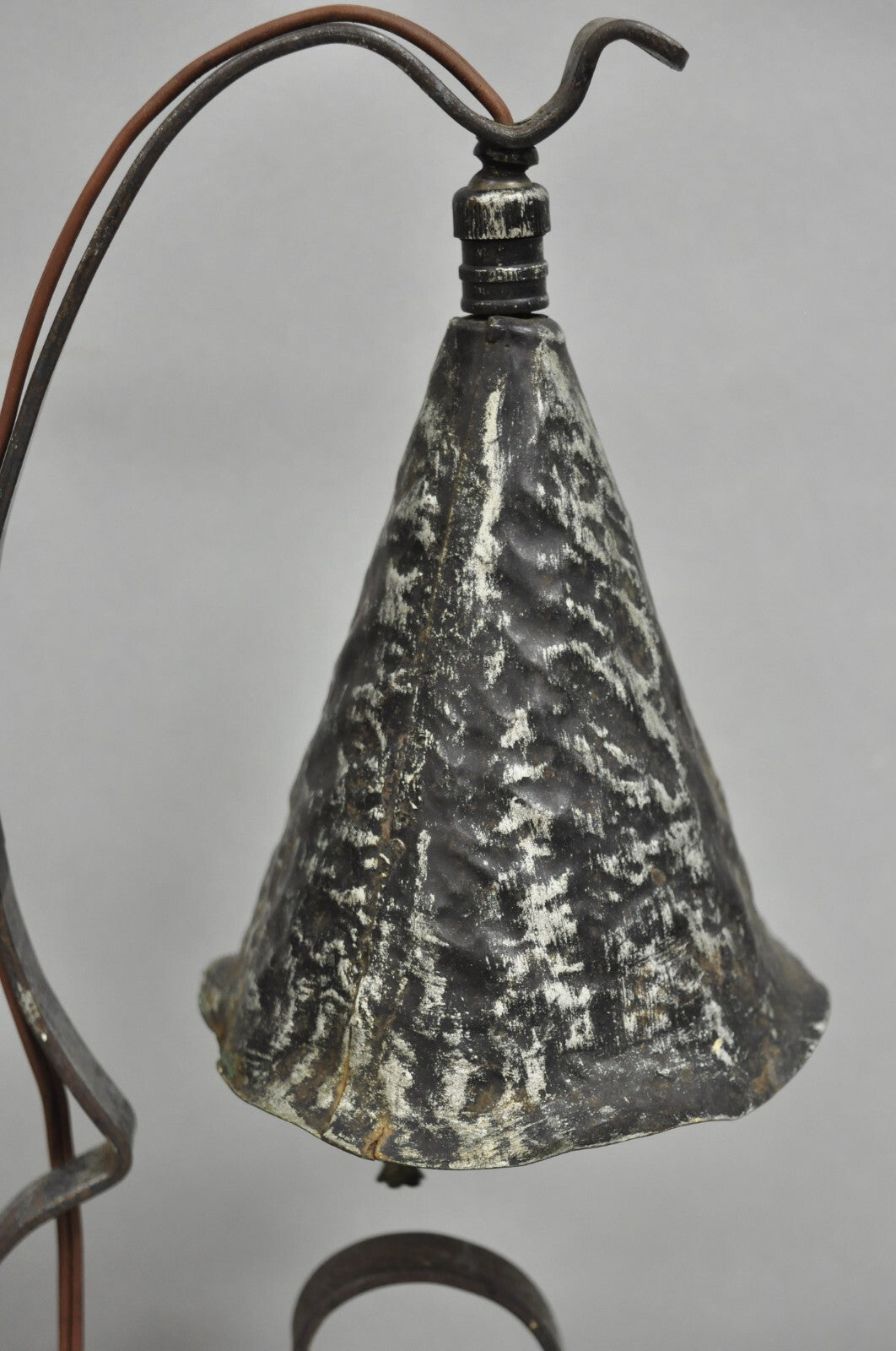 Antique Arts & Crafts Hand Hammered Metal Small Lantern Table Lamps - a Pair