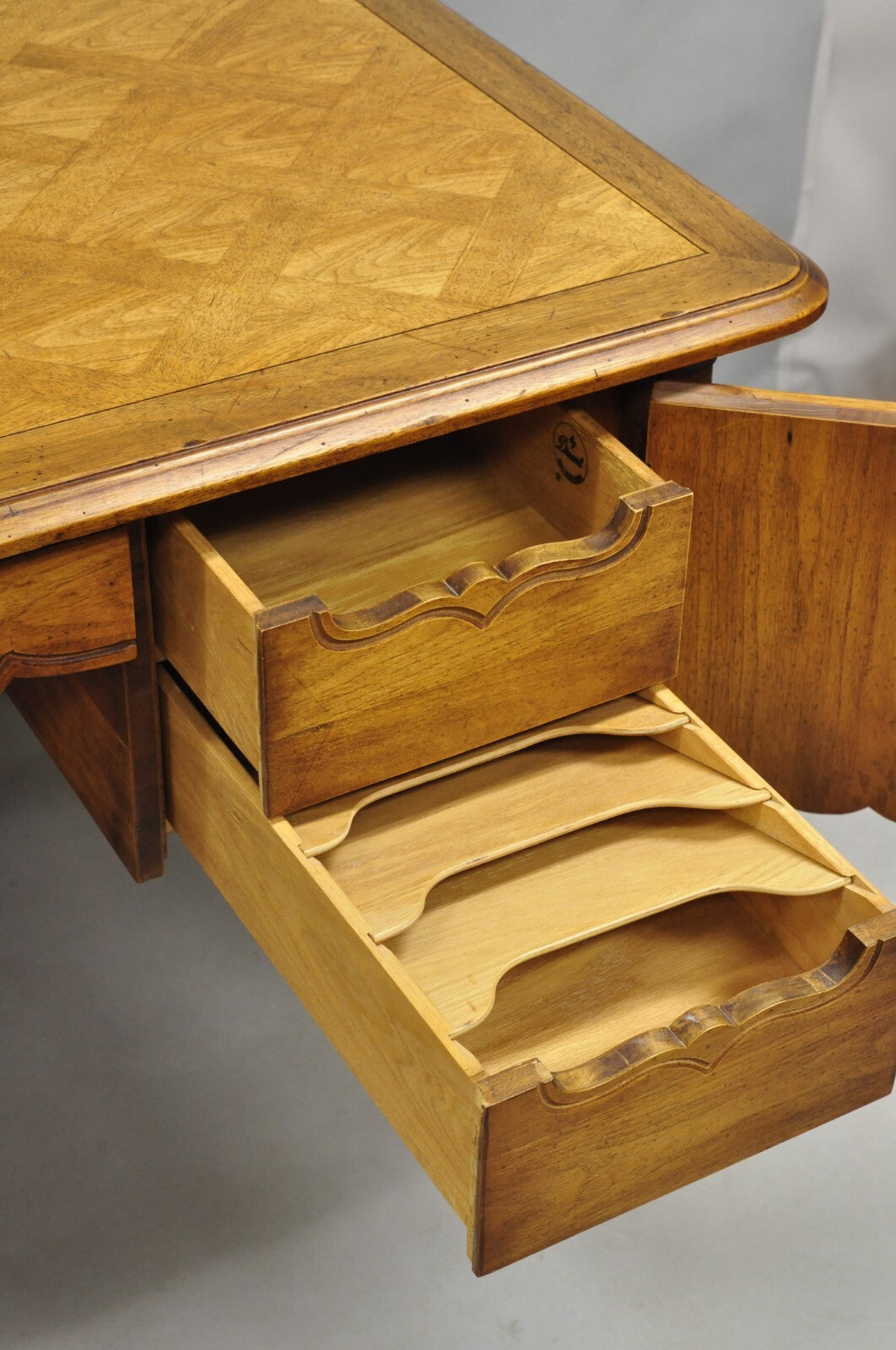 Drexel Heritage French Country Manor Collection 60" Parquetry Inlay Writing Desk