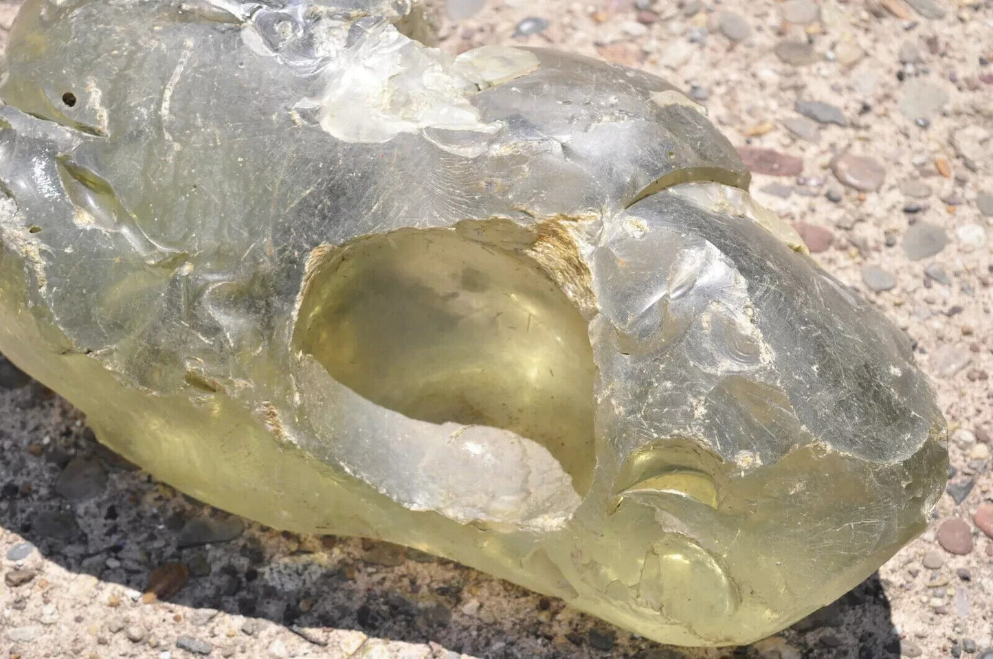 Large Slag Glass Green Chunk Natural Specimen Rock 45 Pound Stone Garden Element