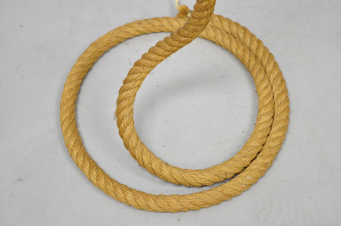Vintage French Mid Century Modern Audoux Minet Style Coil Lasso Rope Floor Lamp