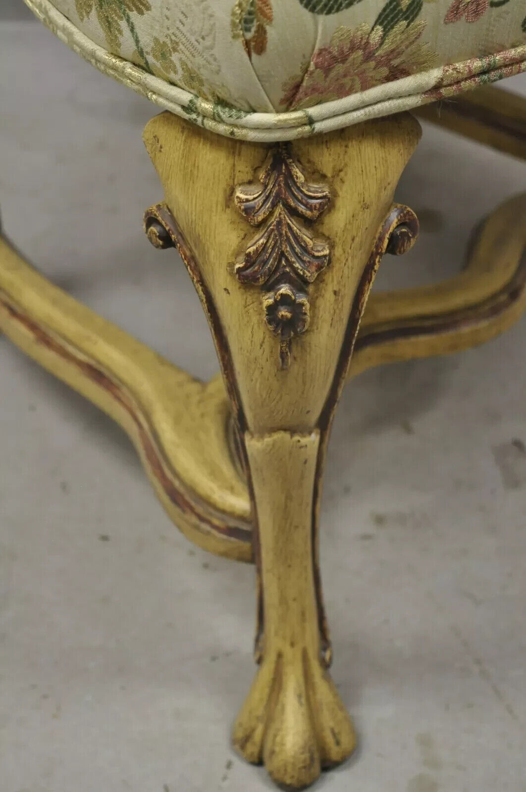 Minton Spidell Italian Regency Rococo Cream Painted Dining Chairs - Set of 4