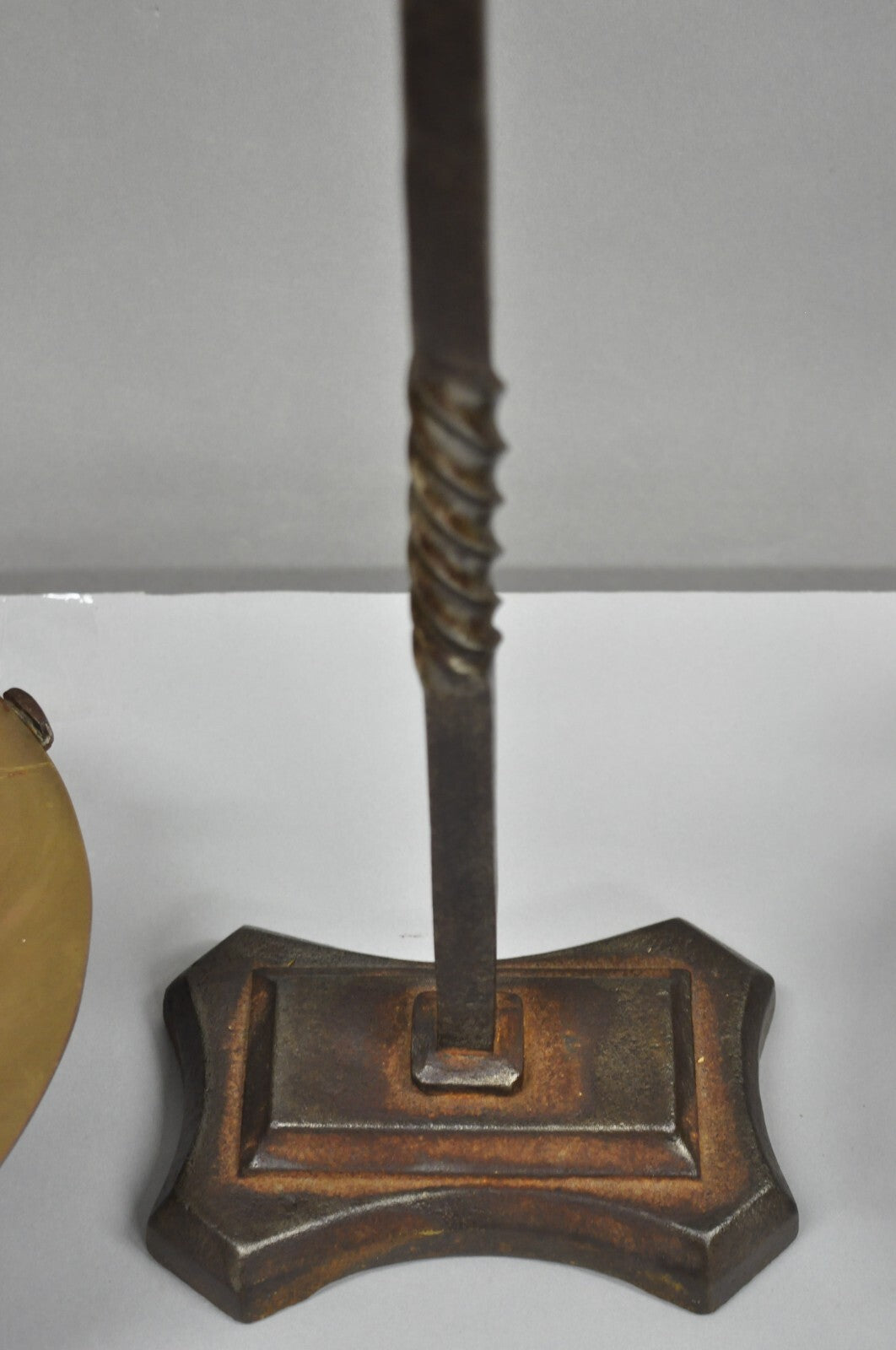 Antique English Gothic Arts & Crafts Hand Wrought Iron Balance Beam Scale