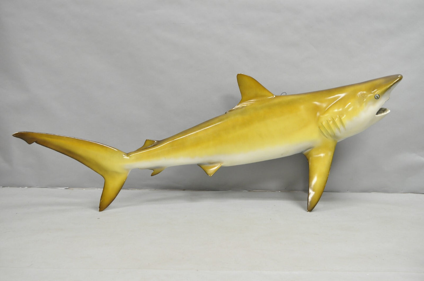 Vintage PFlueger 77" Large Fiberglass Mako Shark Replica Wall Mount Display